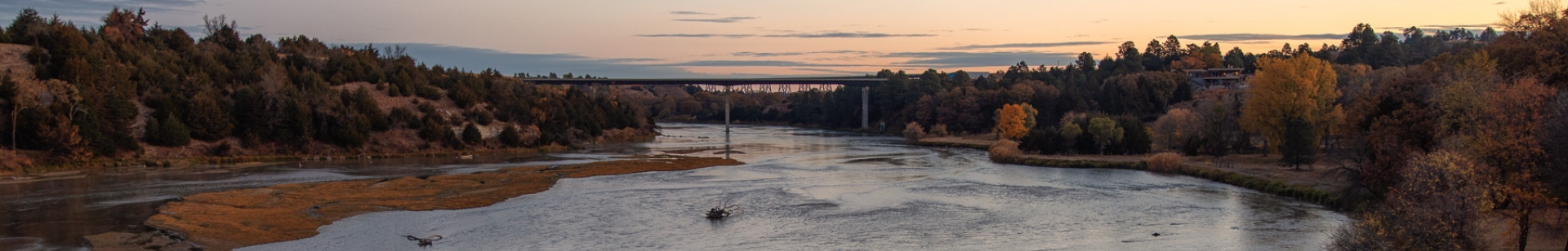 Niobrara River at Sunrise from Bryan Bridge