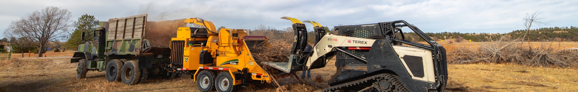 Wood Chipping on Job Site