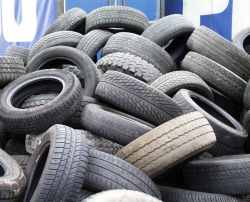 Pile of scrap tires