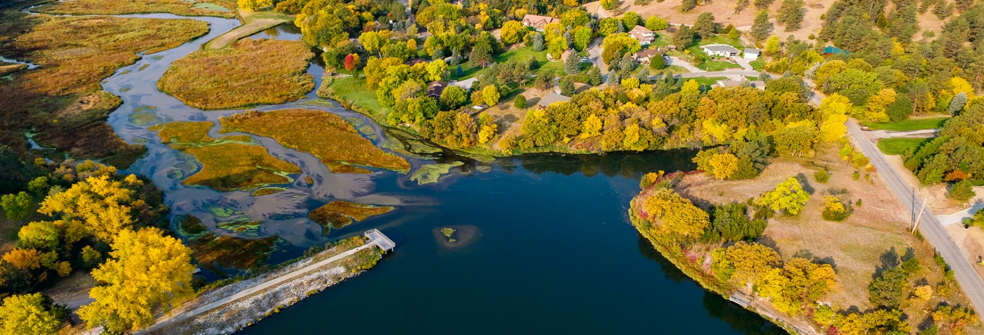 Aerial photo of the Mill Pond